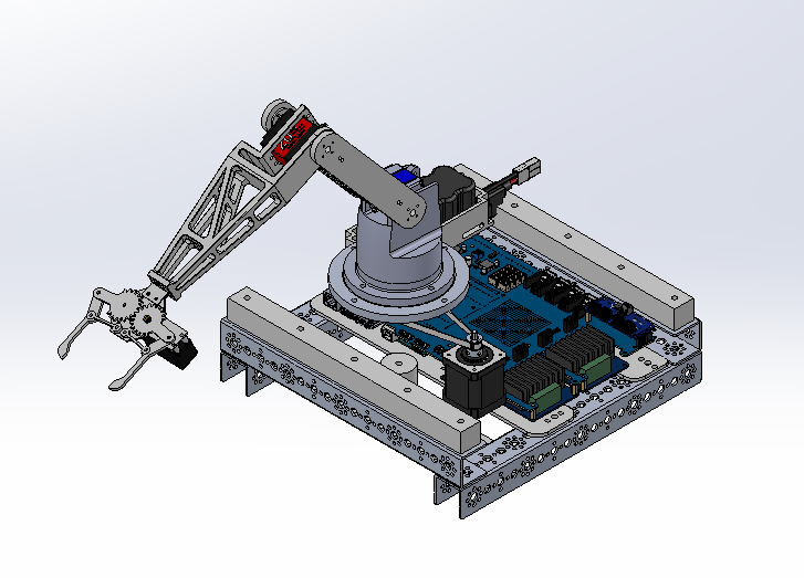 CAD model of lazy susan bearing mount for the arm turntable